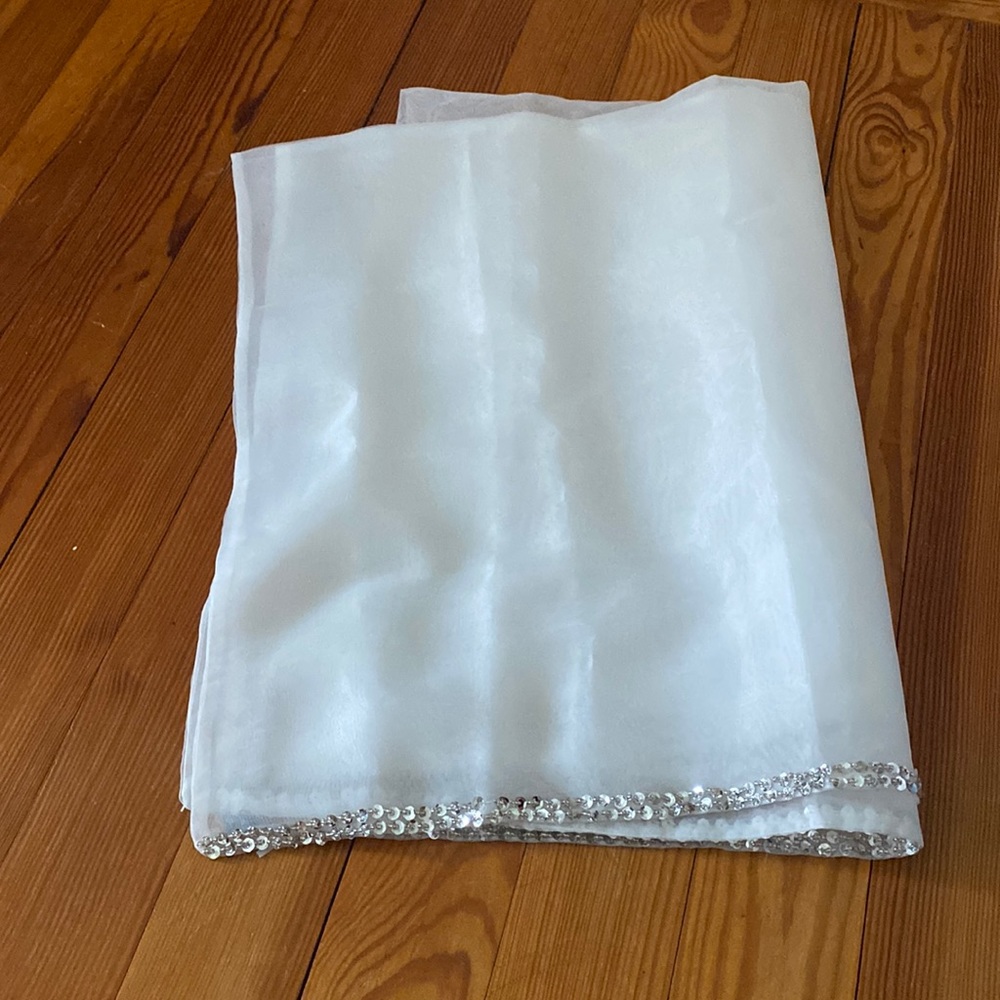 Sequin edge shawl